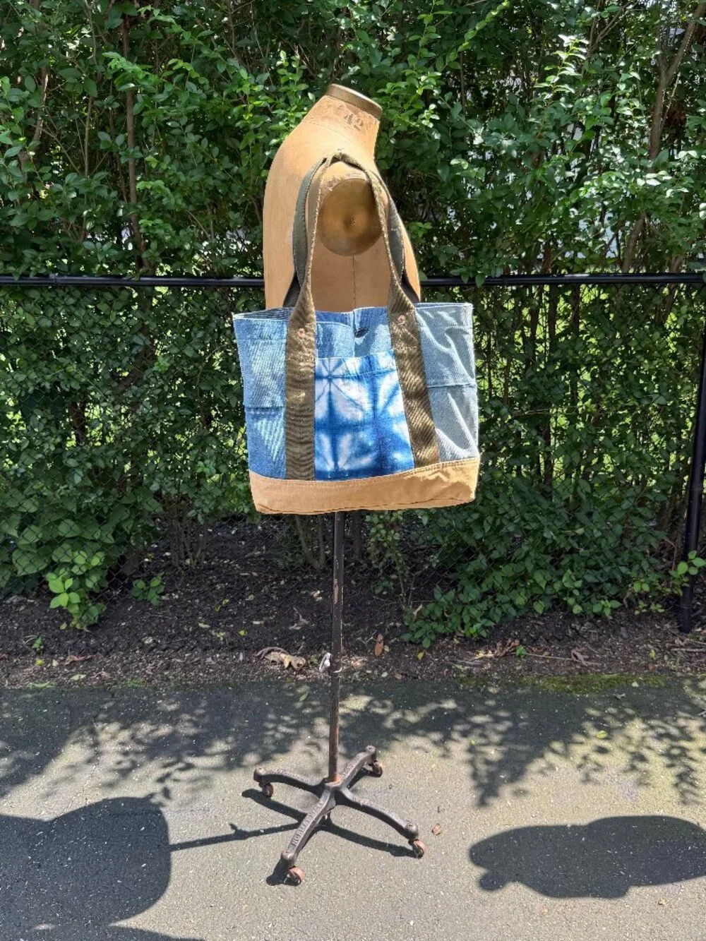Jyumoku Denim & Shibori Patchwork Tote Bag